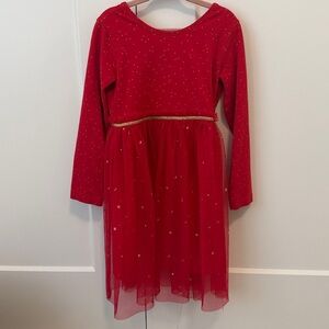 Hanna Andersson Red Dress with Gold Detail